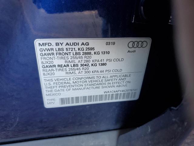 2019 AUDI SQ5 PRESTI WA1C4AFY4K2078741