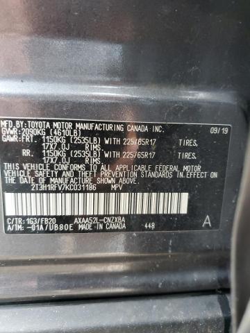 2019 TOYOTA RAV4 LE - 2T3H1RFV7KC031186