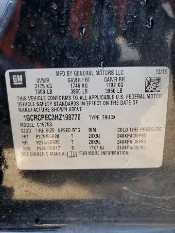 2017 CHEVROLET SILVERADO - 1GCRCPEC3HZ198770