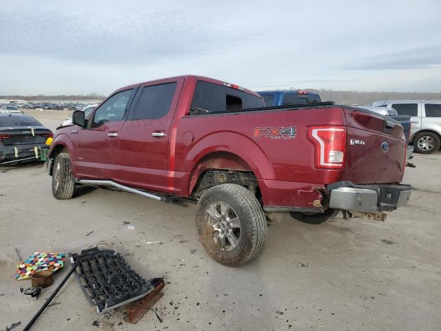 FORD F150 SUPER 2015 burgundy crew pic gas 1FTEW1EG6FKD42078 photo #3