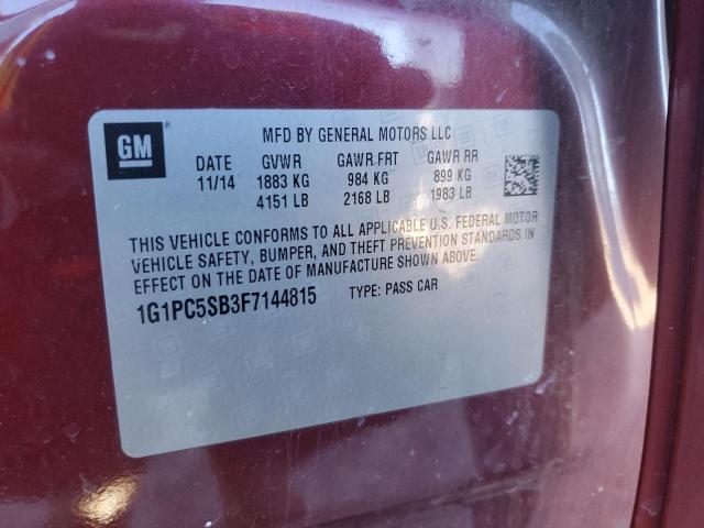 2015 CHEVROLET CRUZE LT - 1G1PC5SB3F7144815