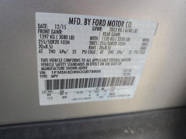2016 FORD EXPLORER X - 1FM5K8D89GGB78906