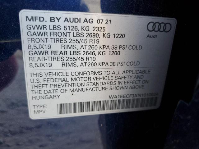 2022 AUDI Q3 PREMIUM - WA1EECF3XN1010024