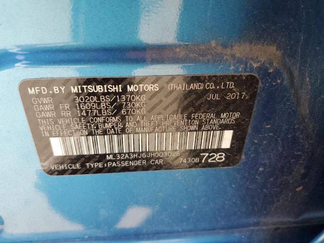2018 MITSUBISHI MIRAGE ES - ML32A3HJ6JH003026