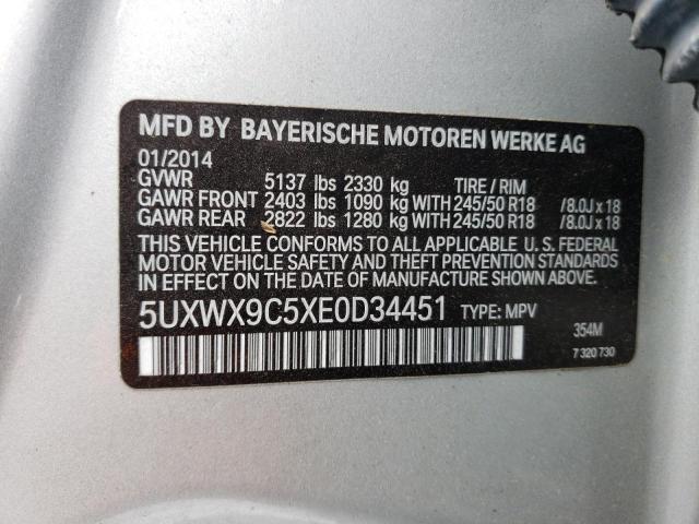 VIN 5UXWX9C5XE0D34451 2014 BMW X3 no.14