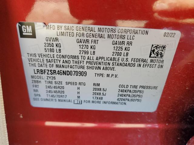2022 BUICK ENVISION A - LRBFZSR46ND070909