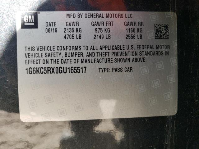 2016 CADILLAC CT6 LUXURY 1G6KC5RX0GU165517
