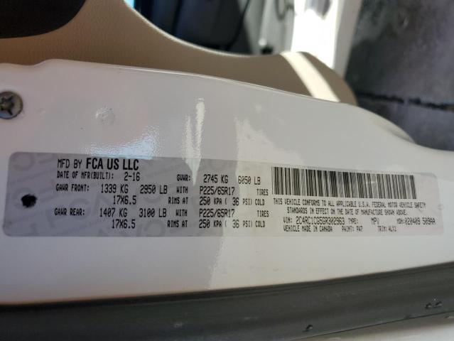 2016 CHRYSLER TOWN & COU - 2C4RC1CG5GR302963