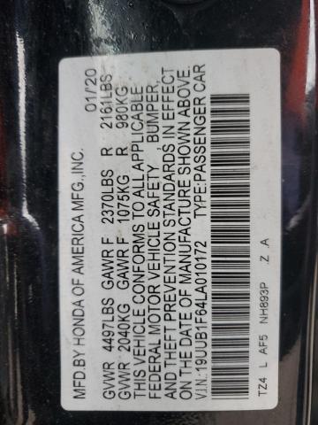 2020 ACURA TLX TECHNO 19UUB1F64LA010172