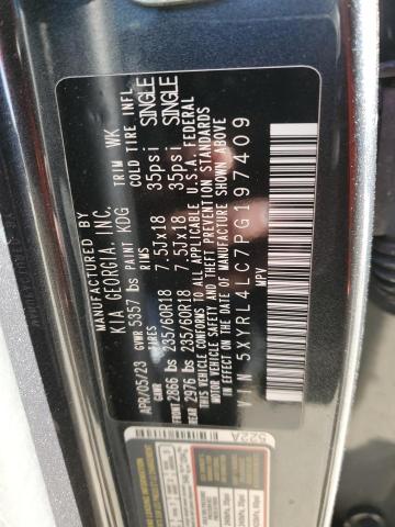 VIN 5XYRL4LC7PG197409 2023 KIA SORENTO no.12