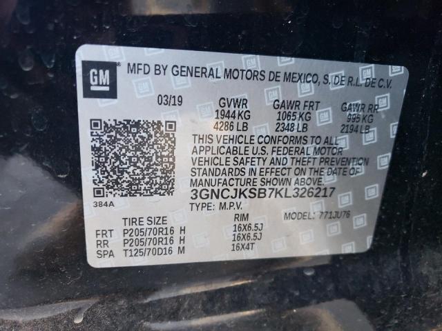 2019 CHEVROLET TRAX LS - 3GNCJKSB7KL326217