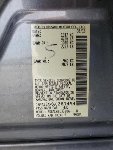 2016 NISSAN ALTIMA 2.5 - 1N4AL3AP6GC281454