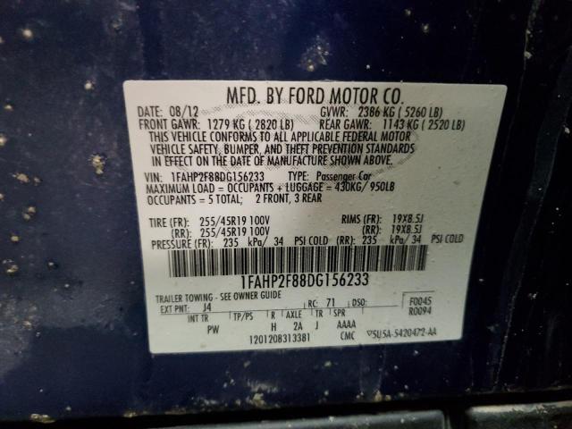 VIN 1FAHP2F88DG156233 2013 FORD TAURUS no.12