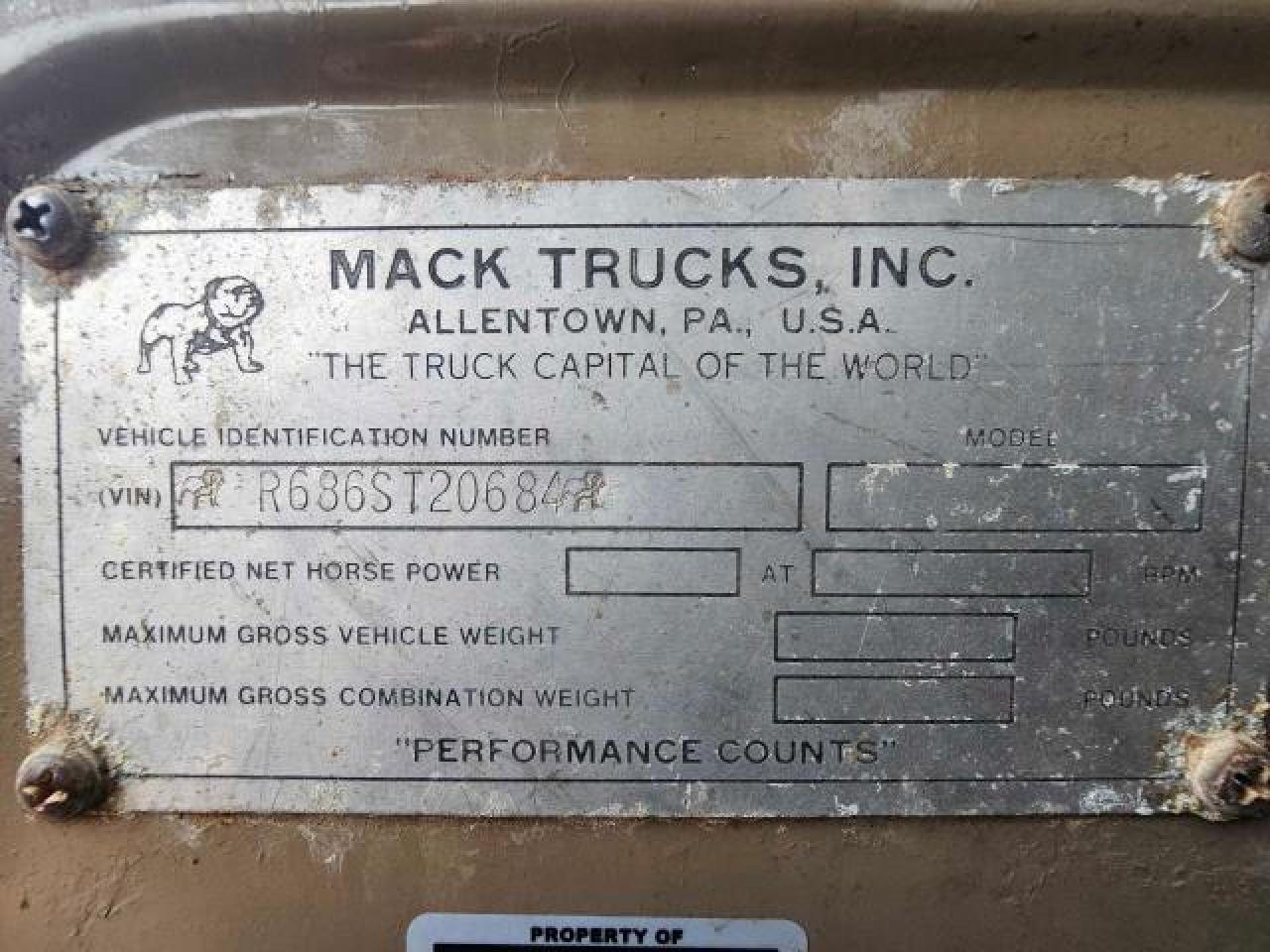 Lot #2976834803 1978 MACK R686