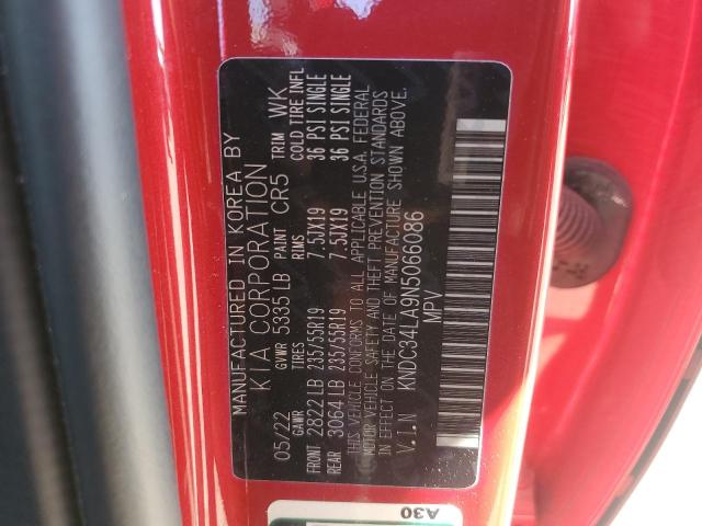 VIN KNDC34LA9N5066086 2022 KIA EV6 LIGHT no.12