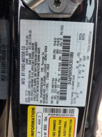 2016 FORD FUSION TIT - 3FA6P0K92GR301080