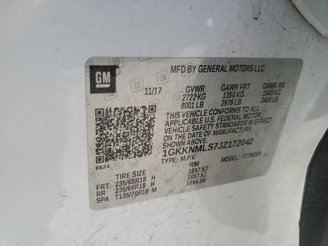 2018 GMC ACADIA SLT - 1GKKNMLS7JZ172042