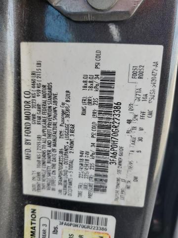 VIN 3FA6P0H70GR223386 2016 Ford Fusion, SE no.12