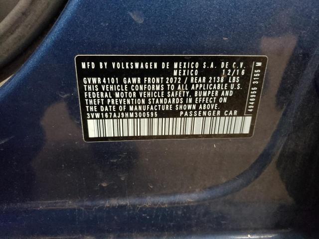 2017 VOLKSWAGEN JETTA S - 3VW167AJ9HM300595