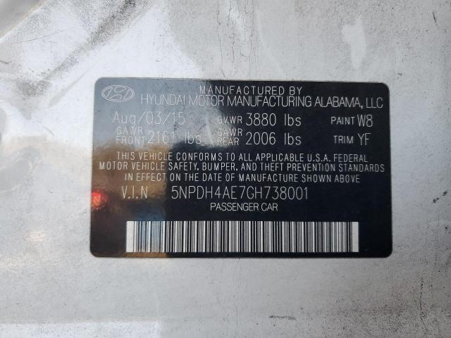 2016 HYUNDAI ELANTRA SE - 5NPDH4AE7GH738001
