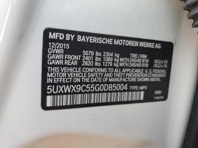 VIN 5UXWX9C55G0D85004 2016 BMW X3 no.13