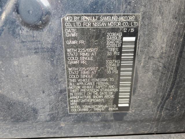 2016 NISSAN ROGUE S - KNMAT2MT4GP634571