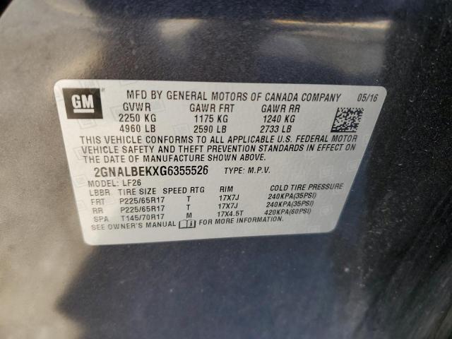 2016 CHEVROLET EQUINOX LS - 2GNALBEKXG6355526