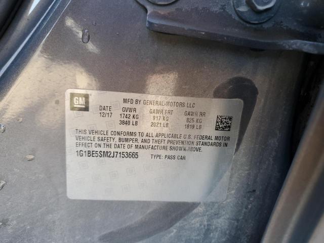 2018 CHEVROLET CRUZE LT - 1G1BE5SM2J7153665
