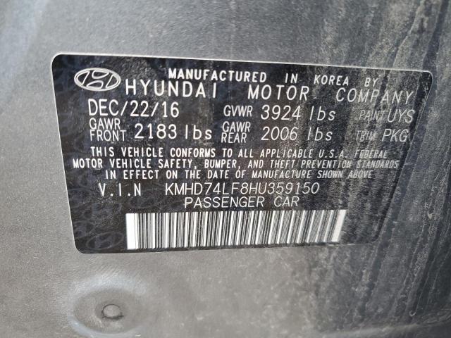 2017 HYUNDAI ELANTRA SE - KMHD74LF8HU359150