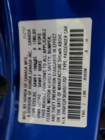 2018 HONDA CIVIC LX - 2HGFC2F50JH511707