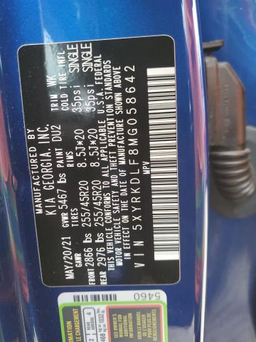 2021 KIA SORENTO SX - 5XYRKDLF8MG058642