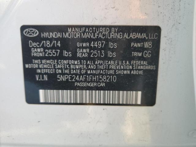 2015 HYUNDAI SONATA SE 5NPE24AF1FH158210