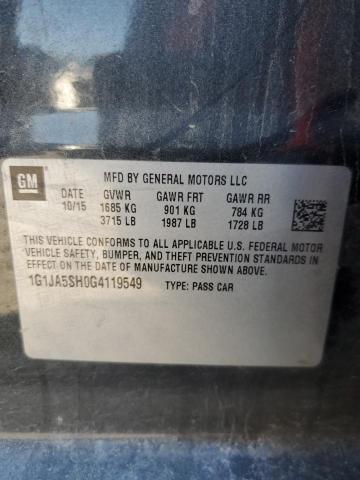 2016 CHEVROLET SONIC LS - 1G1JA5SH0G4119549