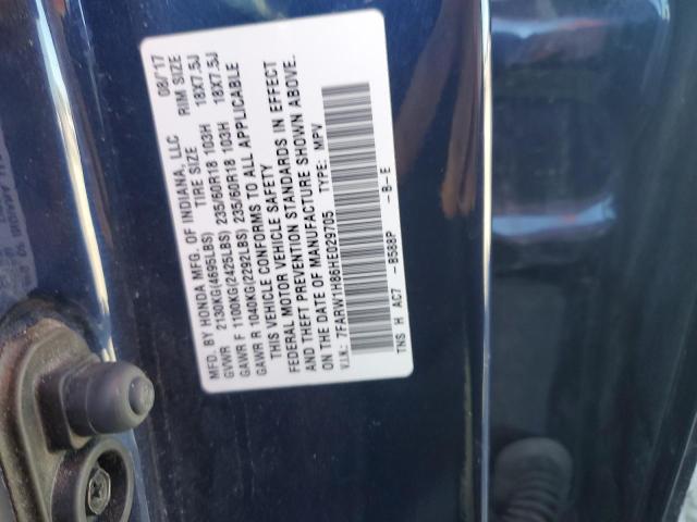 2017 HONDA CR-V EXL - 7FARW1H86HE029705