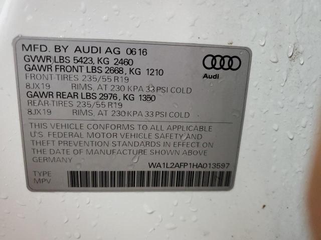2017 AUDI Q5 PREMIUM - WA1L2AFP1HA013597