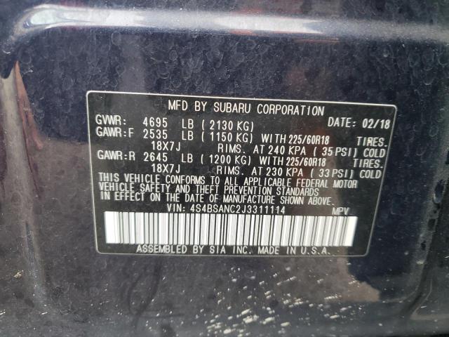 2018 SUBARU OUTBACK 2. - 4S4BSANC2J3311114