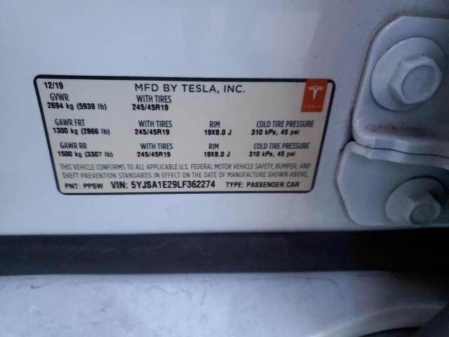 2020 TESLA MODEL S - 5YJSA1E29LF362274