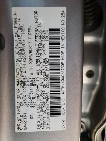 2015 TOYOTA TACOMA DOU - 3TMJU4GN1FM175008