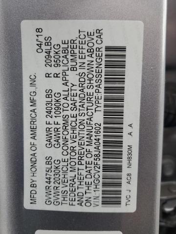 2018 HONDA ACCORD EXL - 1HGCV2F58JA041602