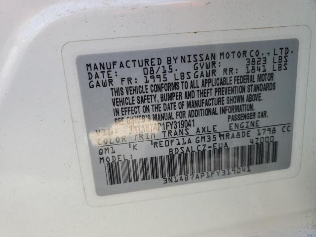 2015 NISSAN SENTRA S - 3N1AB7AP1FY319041