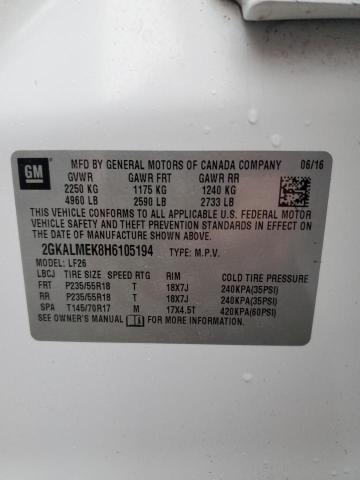 2017 GMC TERRAIN SL - 2GKALMEK8H6105194