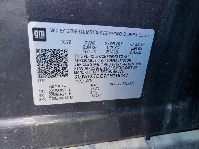 2023 CHEVROLET EQUINOX LT - 3GNAXTEG7PS119147