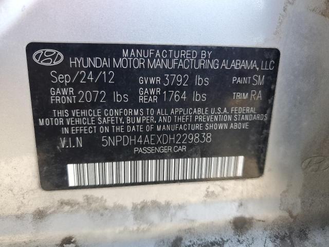 VIN 5NPDH4AEXDH229838 2013 Hyundai Elantra, Gls no.13