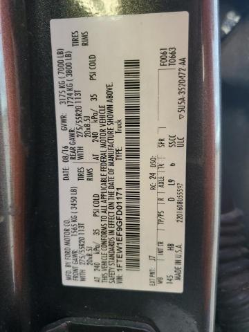 VIN 1FTEW1EF9GFD01171 2016 FORD F-150 no.12