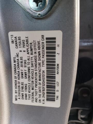 VIN 2HGFB2F52DH570734 2013 HONDA CIVIC no.12