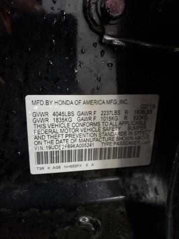 2019 ACURA ILX PREMIU - 19UDE2F89KA005241