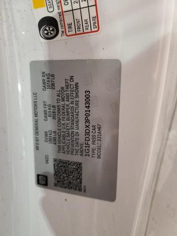 2023 CHEVROLET CAMARO 1G1FD3DX3P0143003