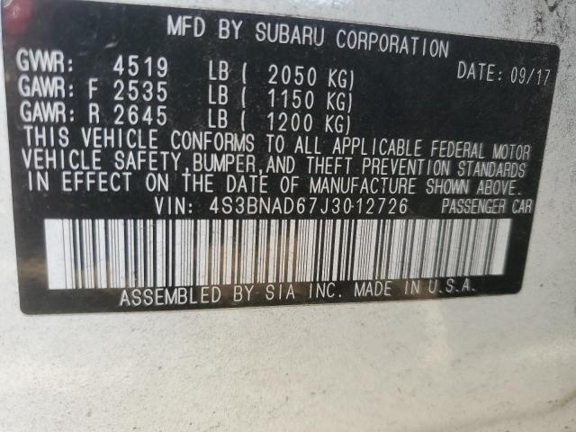 2018 SUBARU LEGACY 2.5 - 4S3BNAD67J3012726