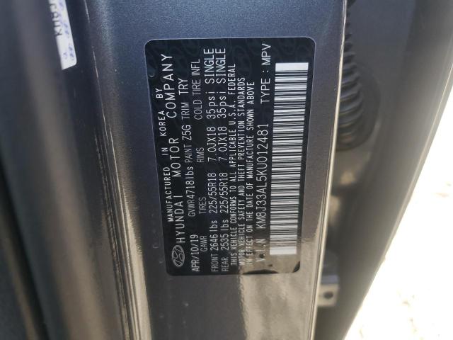 KM8J33AL5KU012481 2019 HYUNDAI TUCSON