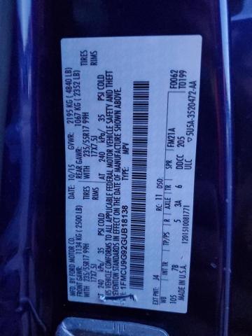 2016 FORD ESCAPE SE - 1FMCU9G92GUB18138